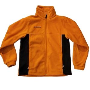 Orange and black fleece